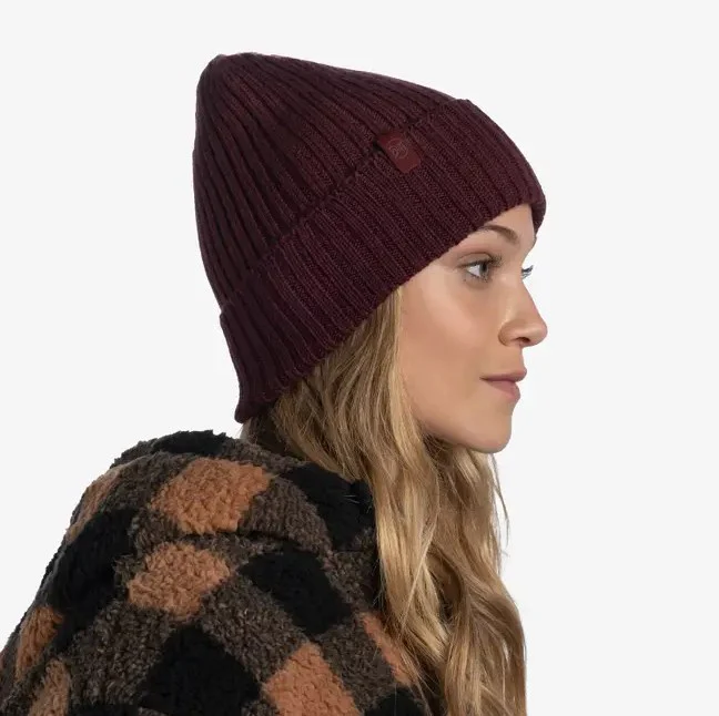 Knitted Beanie Norval Maroon - Image 3